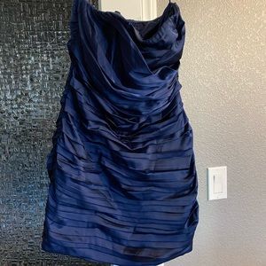 Express Navy Strapless Dress (Used) Size 8